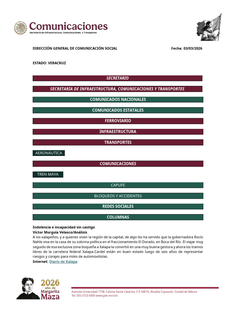 Síntesis Veracruz 03-03-2026 | PDF