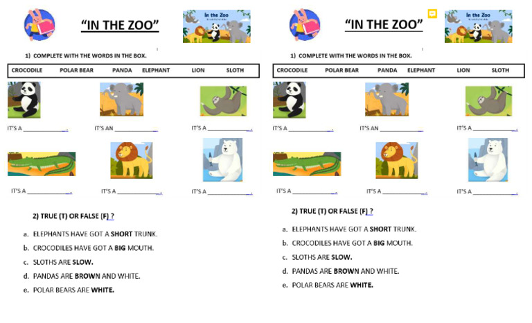 In The Zoo Reading | PDF