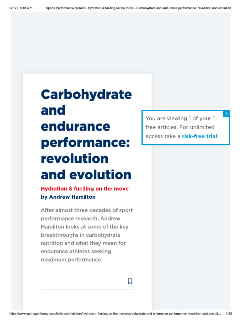 Sport Perfomance Fueling Ghide | PDF