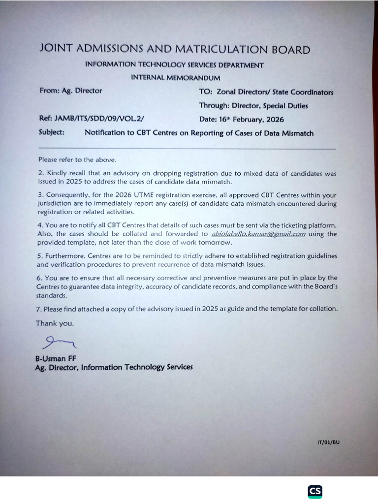 Mismatch Memo | PDF