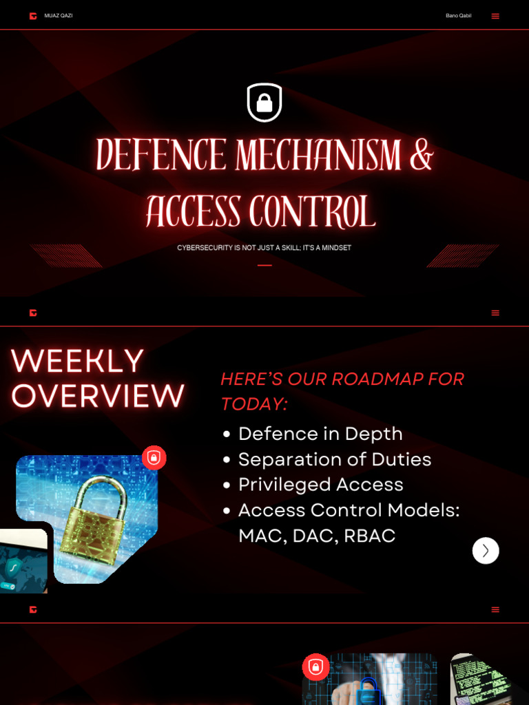Defence Mechanism & Access Control | PDF | Computer Access Control ...