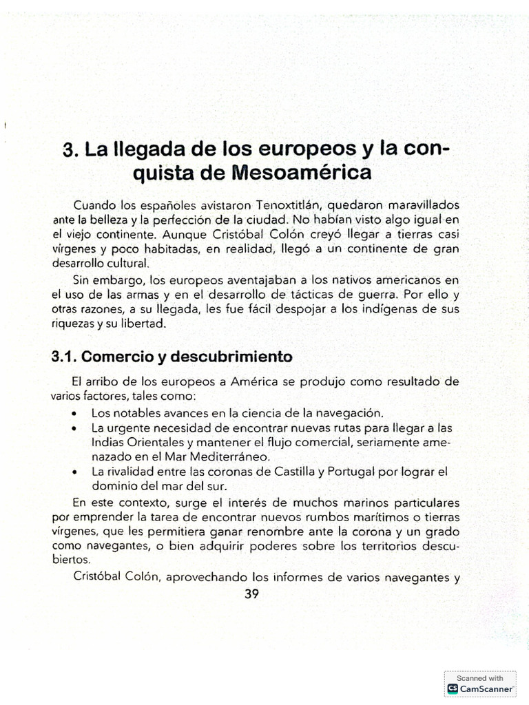 La Llegada de Los Europeos y La Conquist | PDF