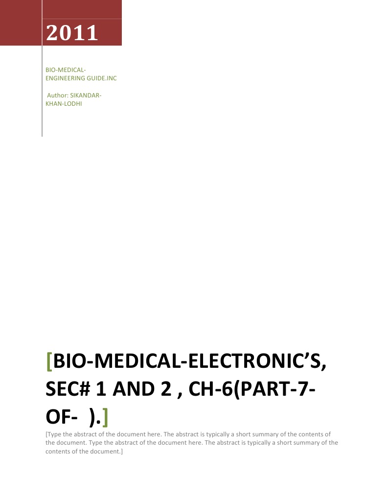 Biomedical Engineering Guide Overview | PDF