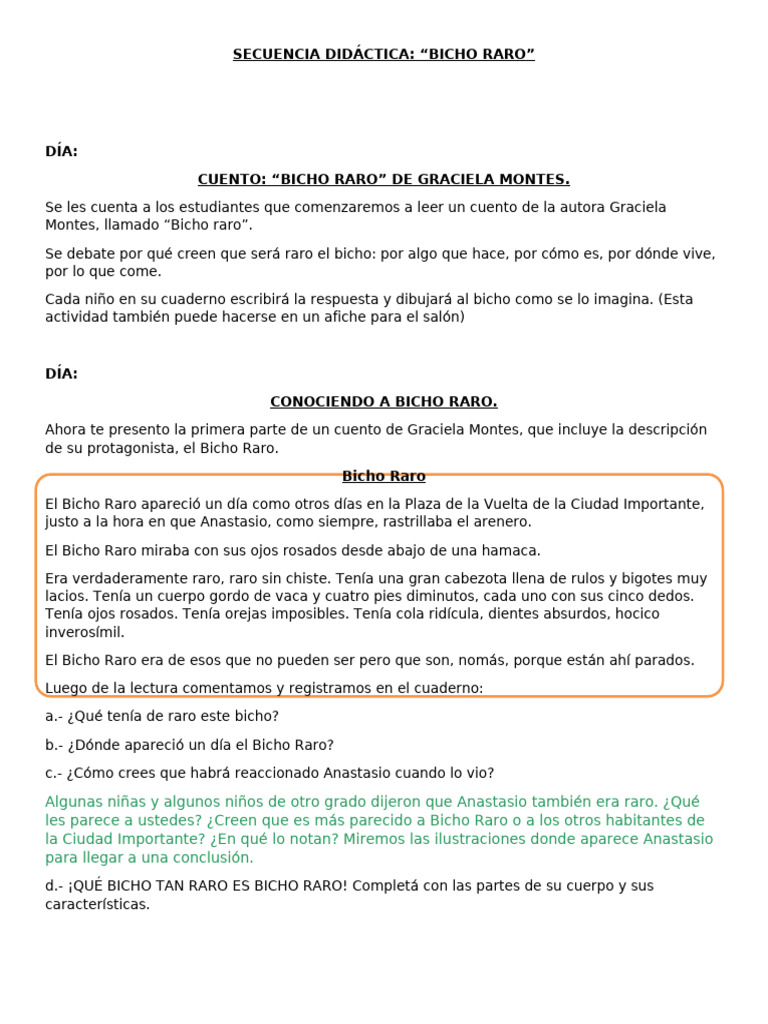 Secuencia Bicho Raro-3 | PDF