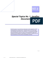 Special Topics No. 1: Javadoc Documentation Tool