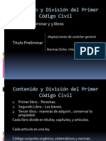 Dia Positiva Contenido y División Del Primer Código Civil