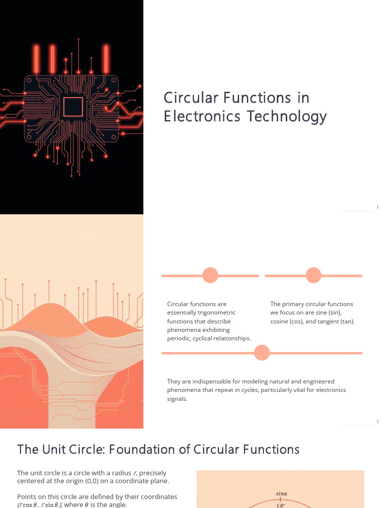 Circular Functions in Electronics Technology | PDF | Trigonometric ...