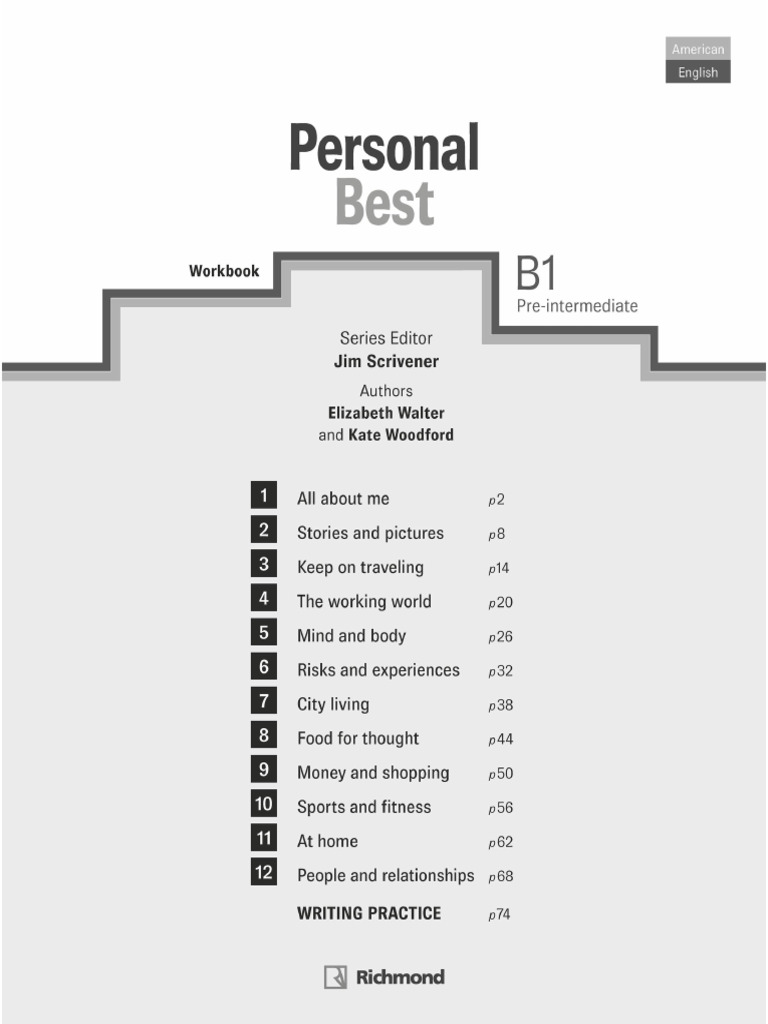 Personal Best B1 Workbook | PDF