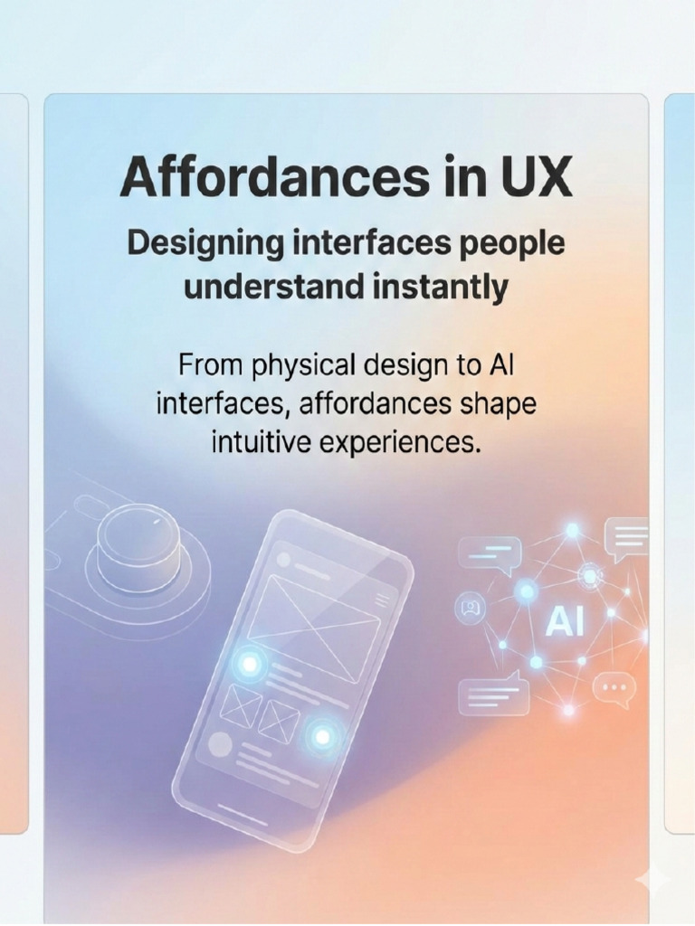 Affordances - The Hidden Force Behind Intuitive Interfaces | PDF