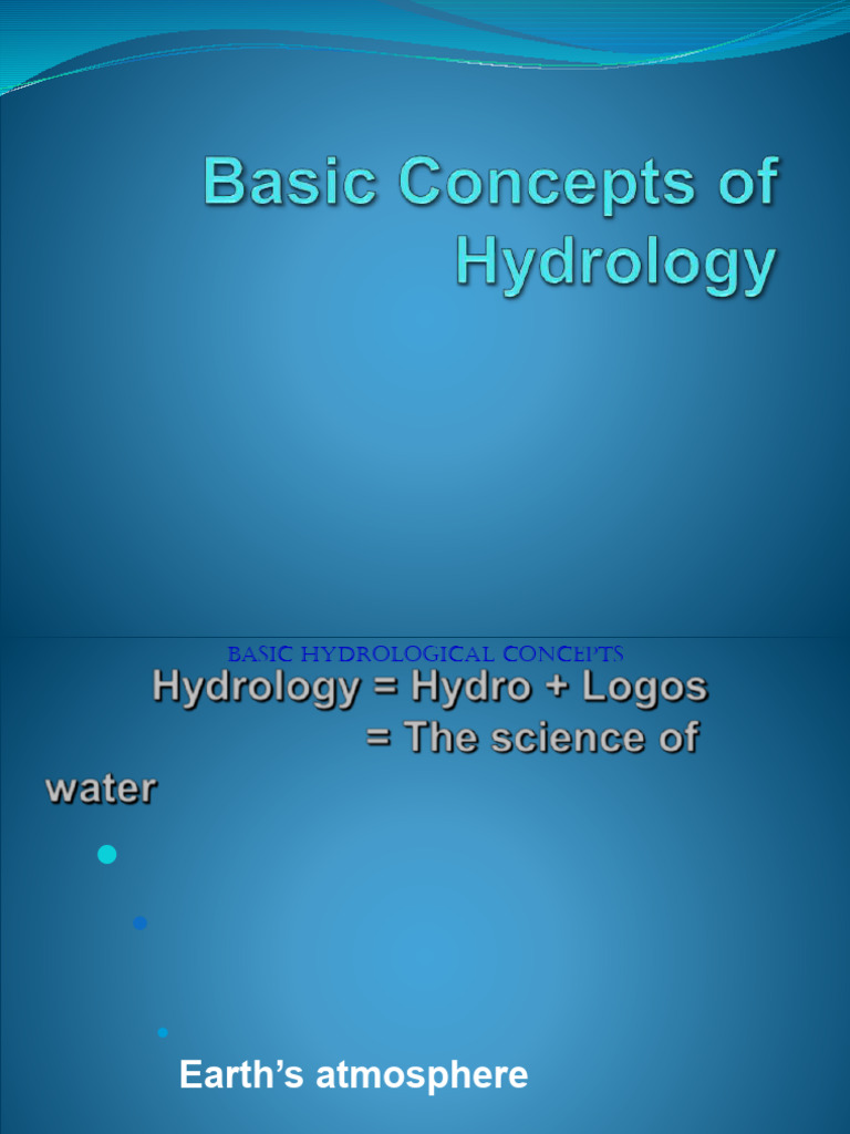 Chap II Hydrology Part 1_231004_155754 | PDF | Hydrology | Water Cycle