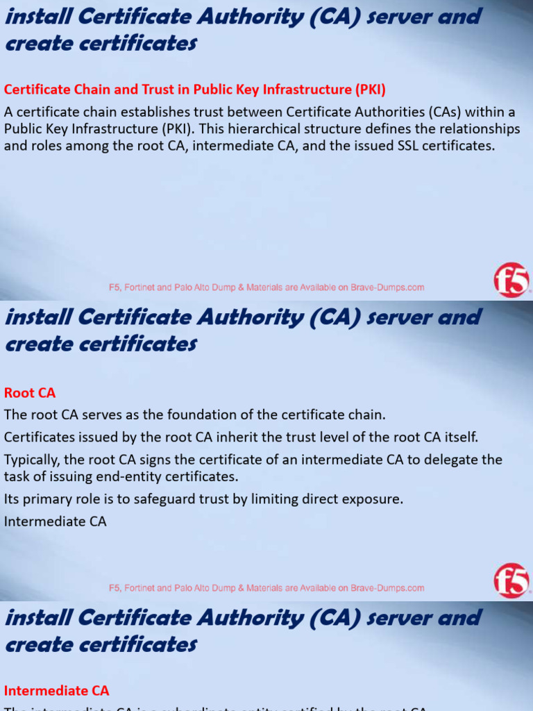 Install Certificate Authority (CA) Server and Create Certificates - by ...