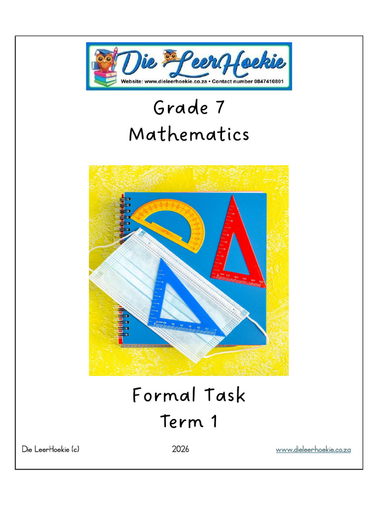 Grade 7 - Mathematics - Formal Task - Term 1 - 2026 - C | PDF | Loans ...