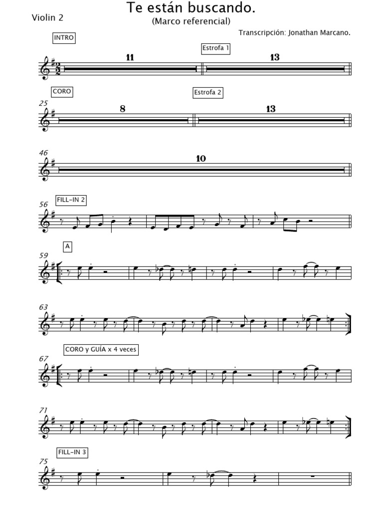 Te Estn Buscando Violin 2 | PDF