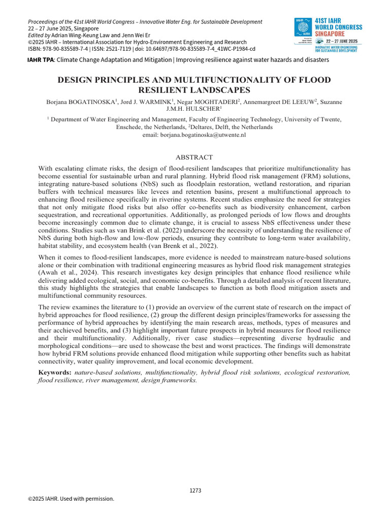 Flood Resilient Landscape | PDF | Flood | Wetland
