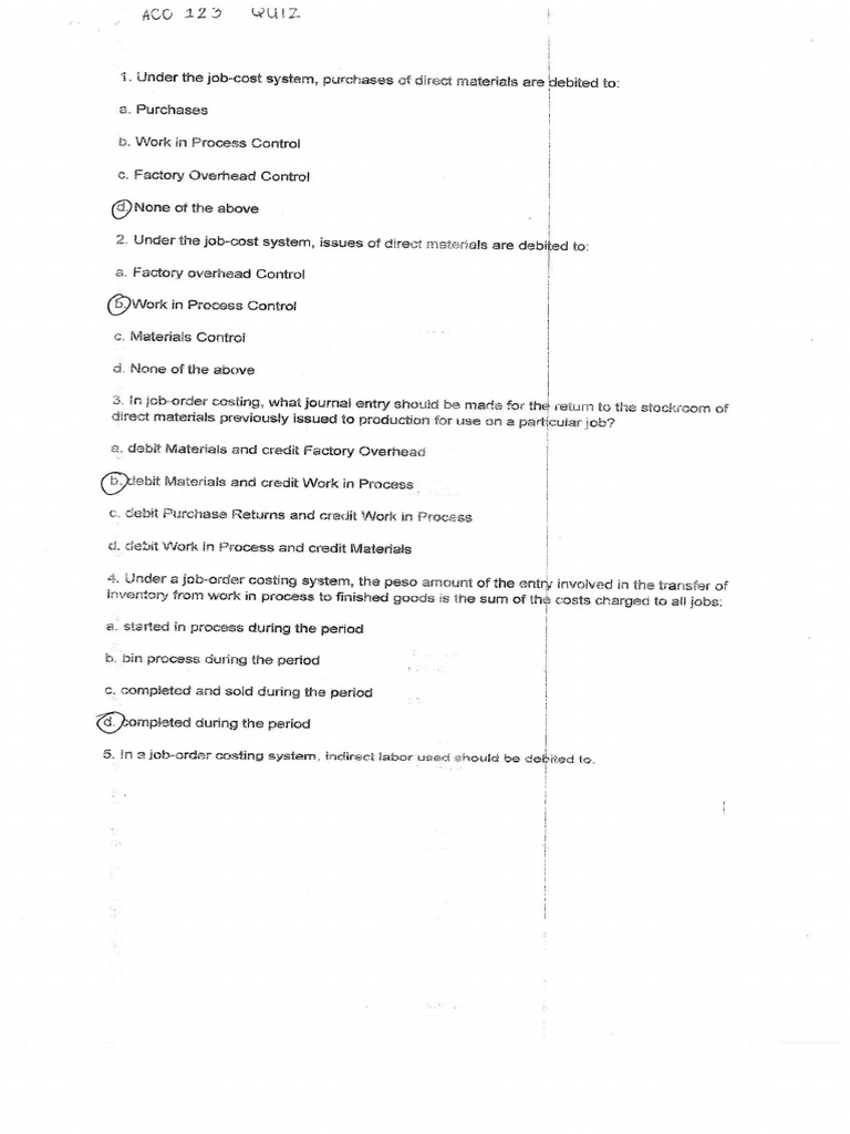 Acc 123 Job Costing Ak | PDF