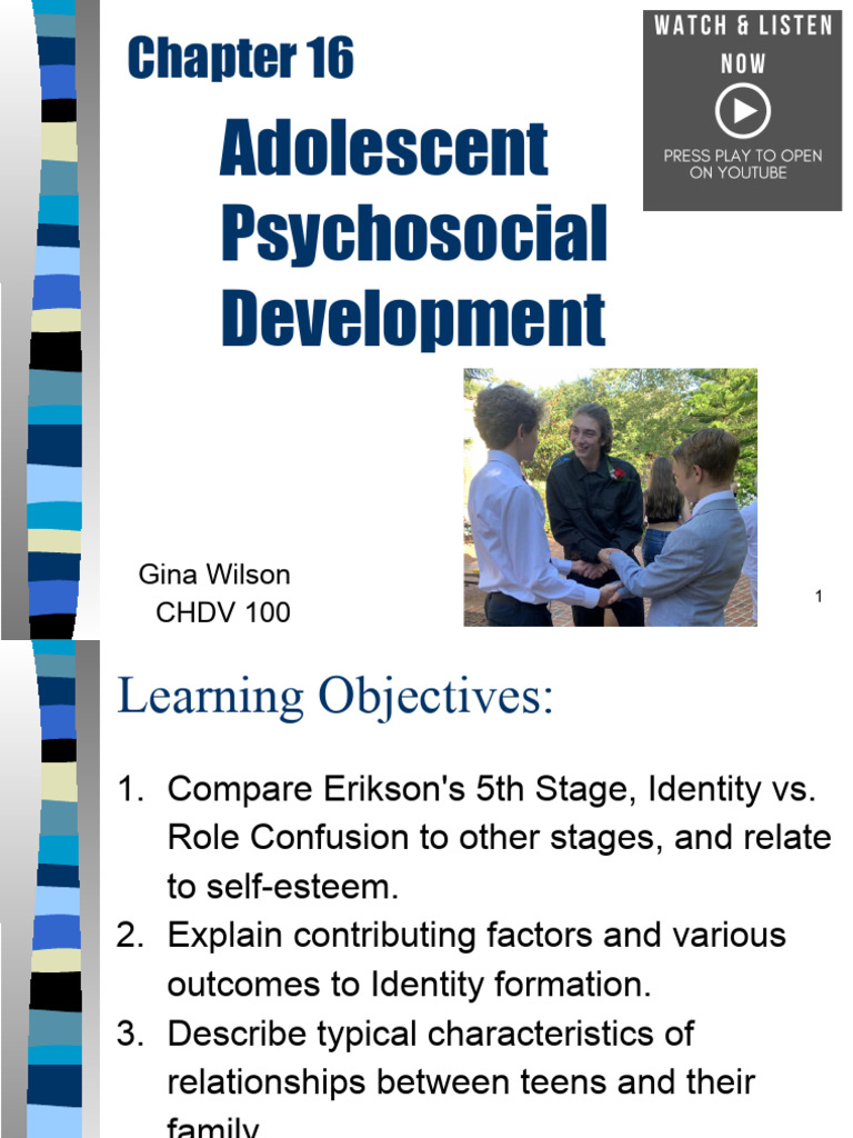 Chapter 16 Adolescent Psychosocial Development | PDF | Adolescence ...