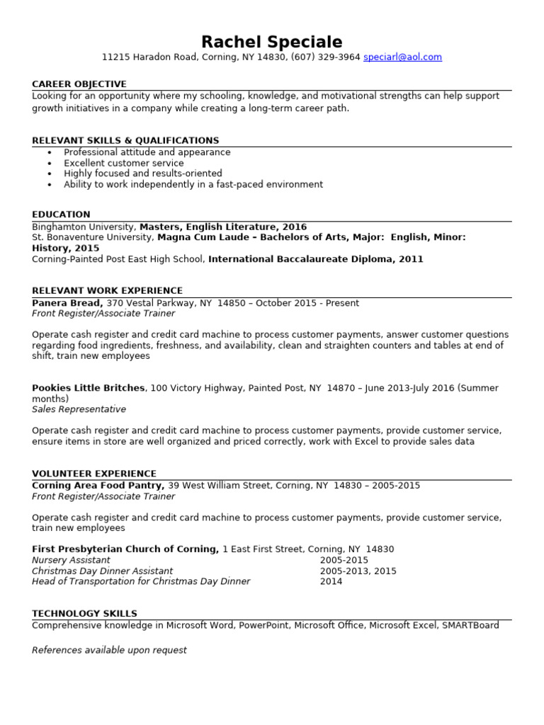 RSpeciale Resume | PDF