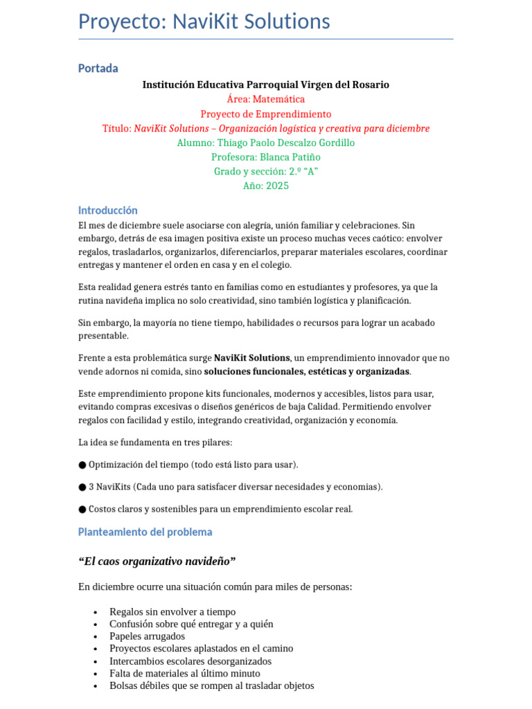 NaviKit EmprendimientoMatematico | PDF | Iniciativa empresarial | Diseño