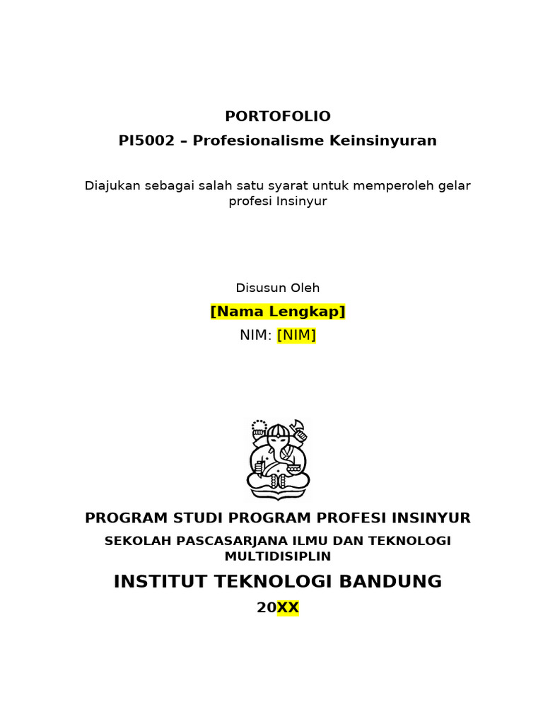 3 - RPL - Format Portofolio PI5002 - Profesionalisme Keinsinyuran | PDF