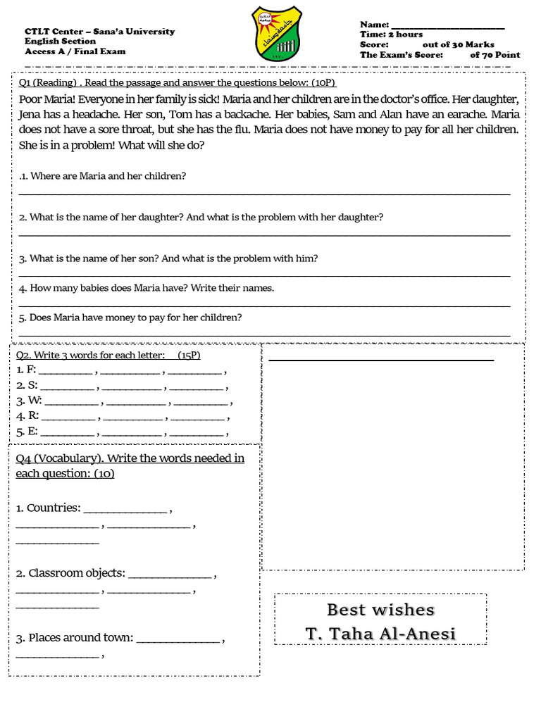 Access A Final Exam Taha 2023 New | PDF | Chess | Chess Openings