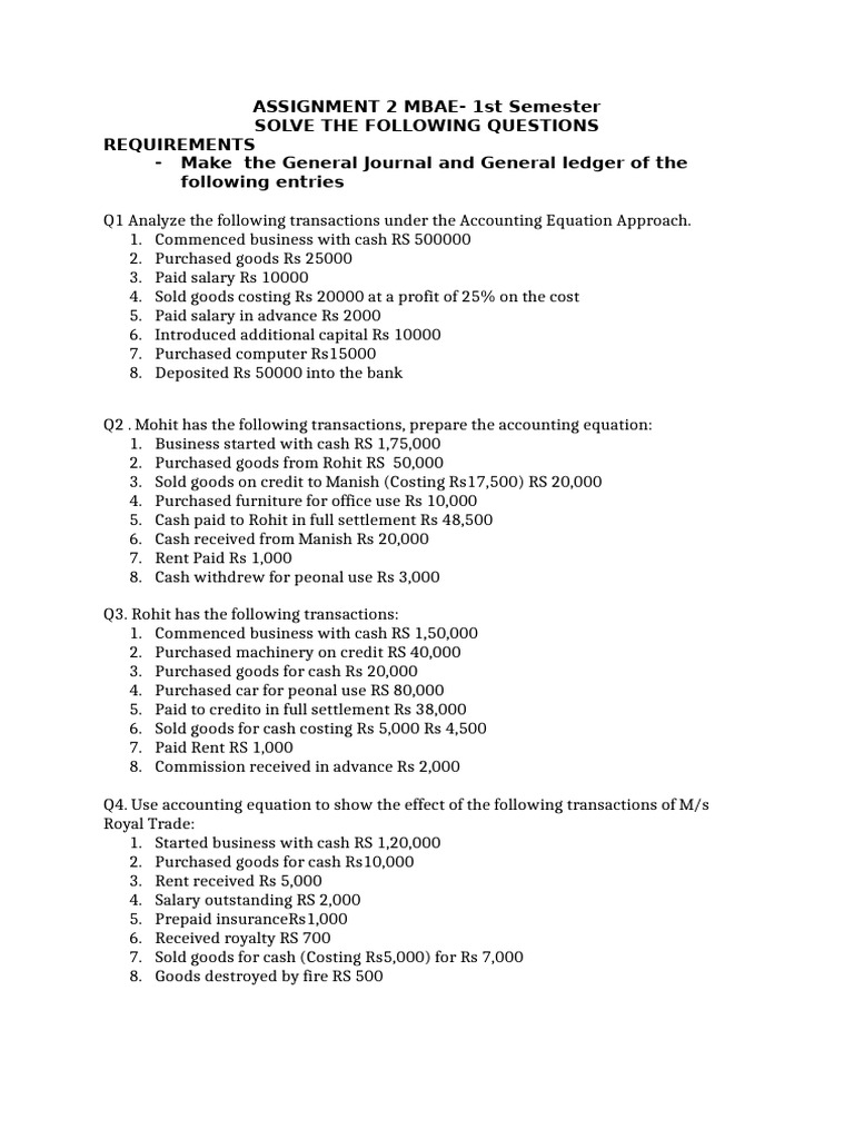 Assig 2 Mbae 1st Sem | PDF