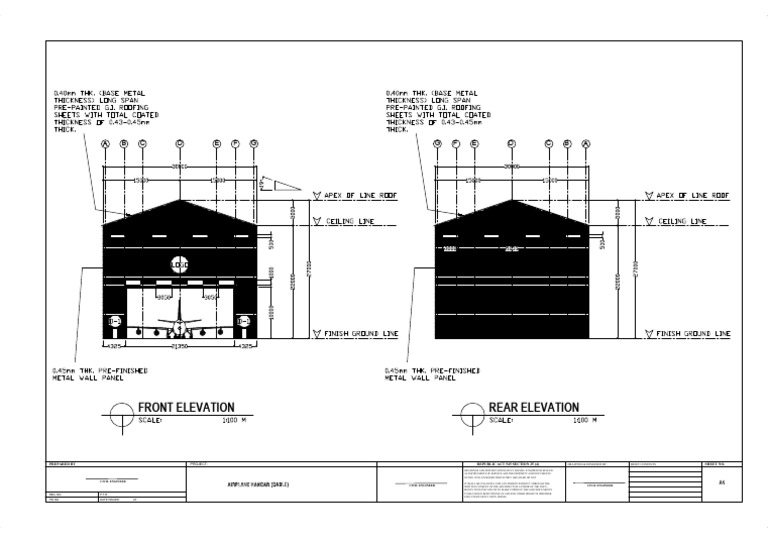 Front Elevation Rear Elevation: A A B C D E F G A A B C D E F G | PDF
