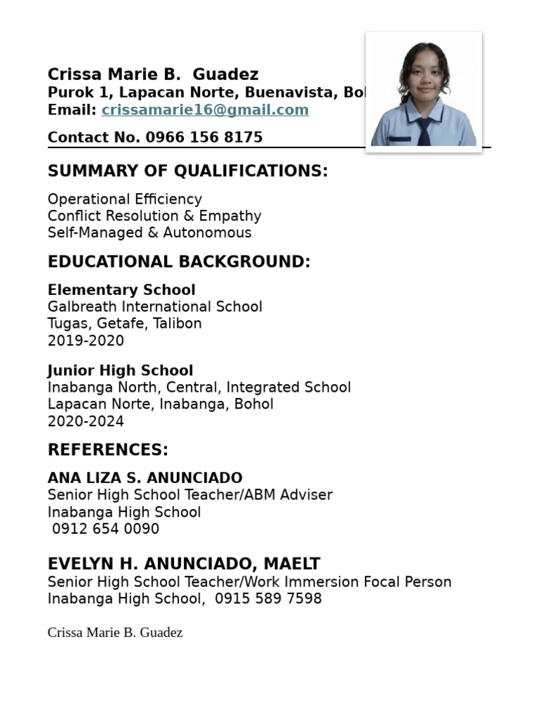 Resume - Abm | PDF