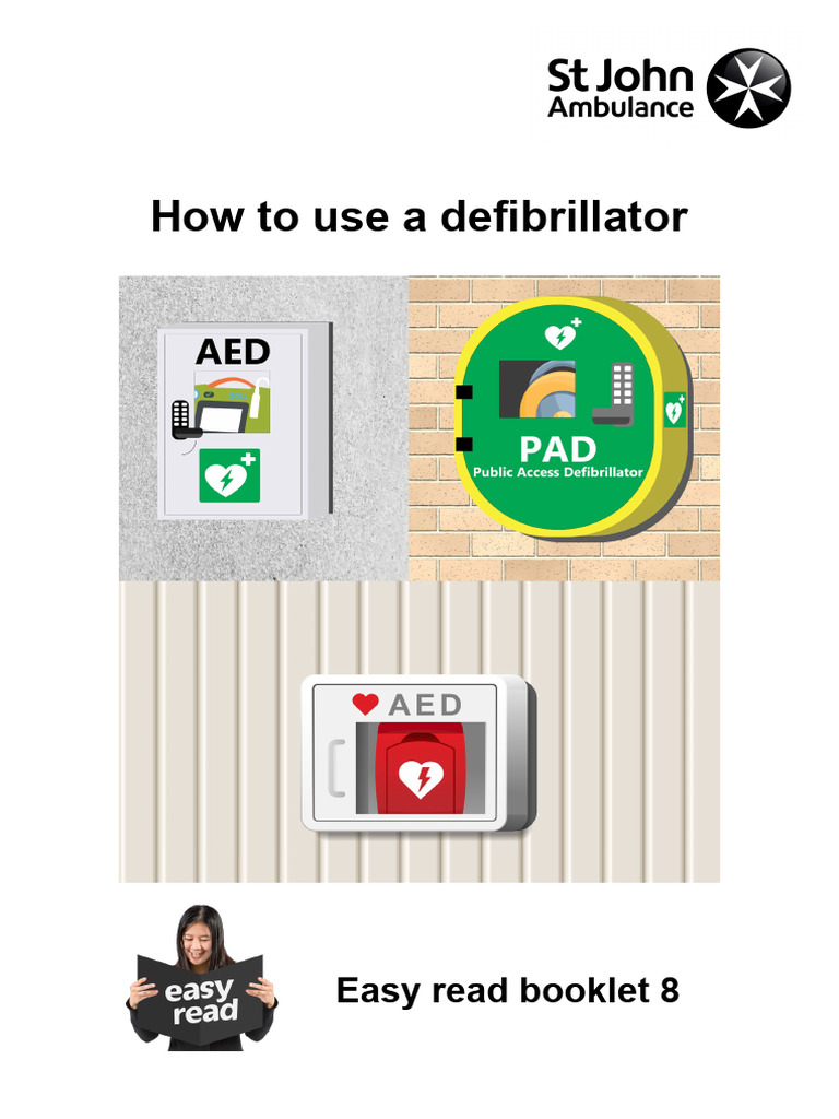 How To Use A Defibrillator Easy Read Booklet | PDF | Cardiopulmonary ...