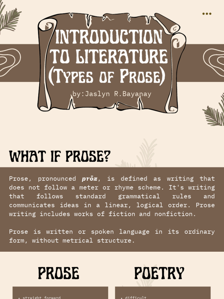 Brown Beige Vintage Creative Portfolio P | PDF | Prose | Poetry