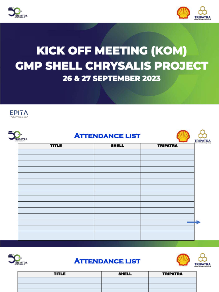 Shell Chrysalis - Kick Off Meeting | PDF | Project Management