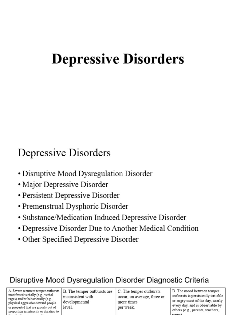 Depressive Disorders | PDF | Mood Disorders | Major Depressive Disorder