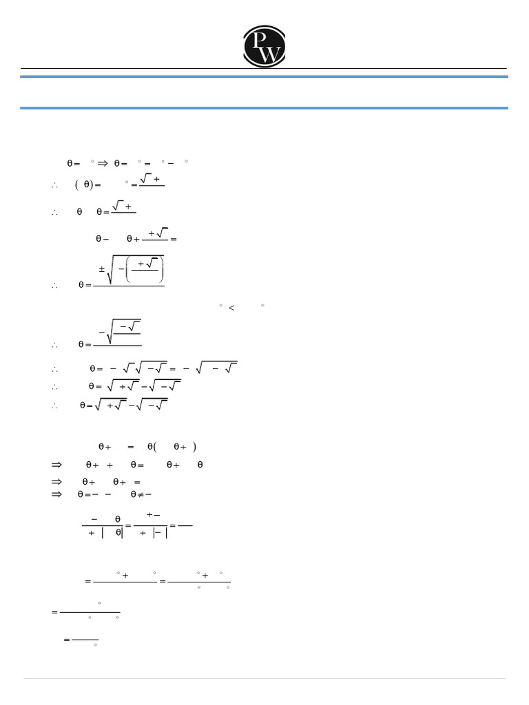 Trigonometry Solutions | PDF | Triangle Geometry | Complex Analysis
