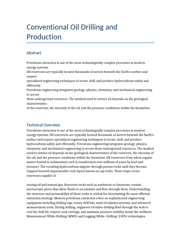 Oil Extraction Document 1 | PDF | Petroleum Reservoir | Petroleum