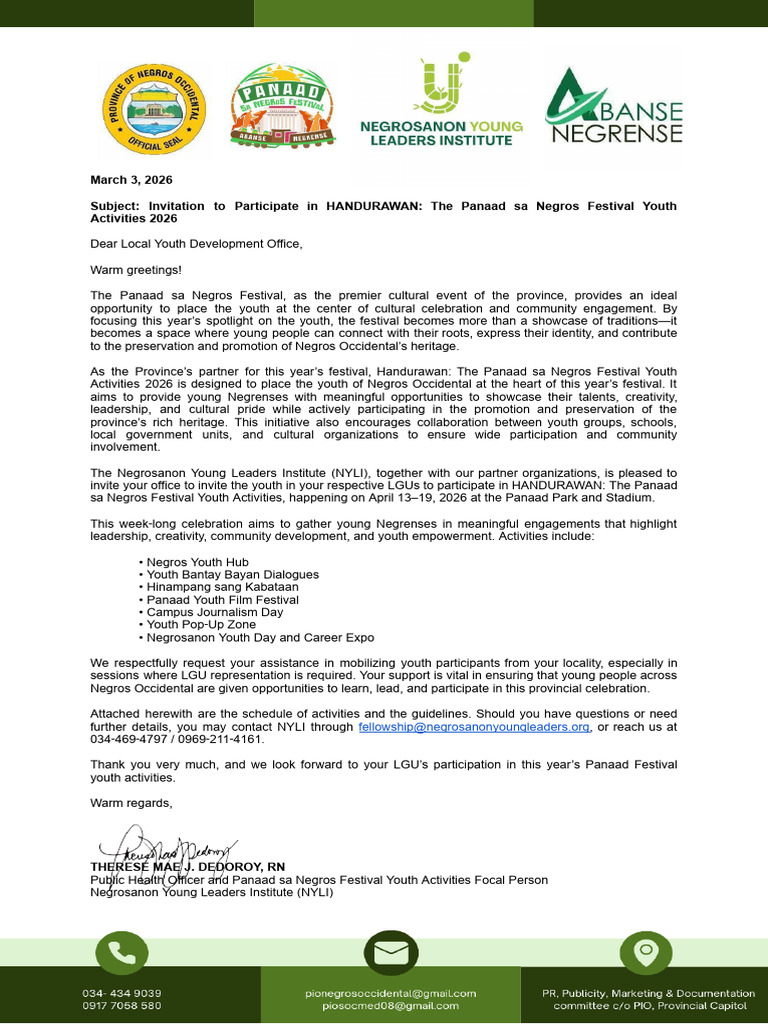 Panaad - Letter To Lgus | PDF