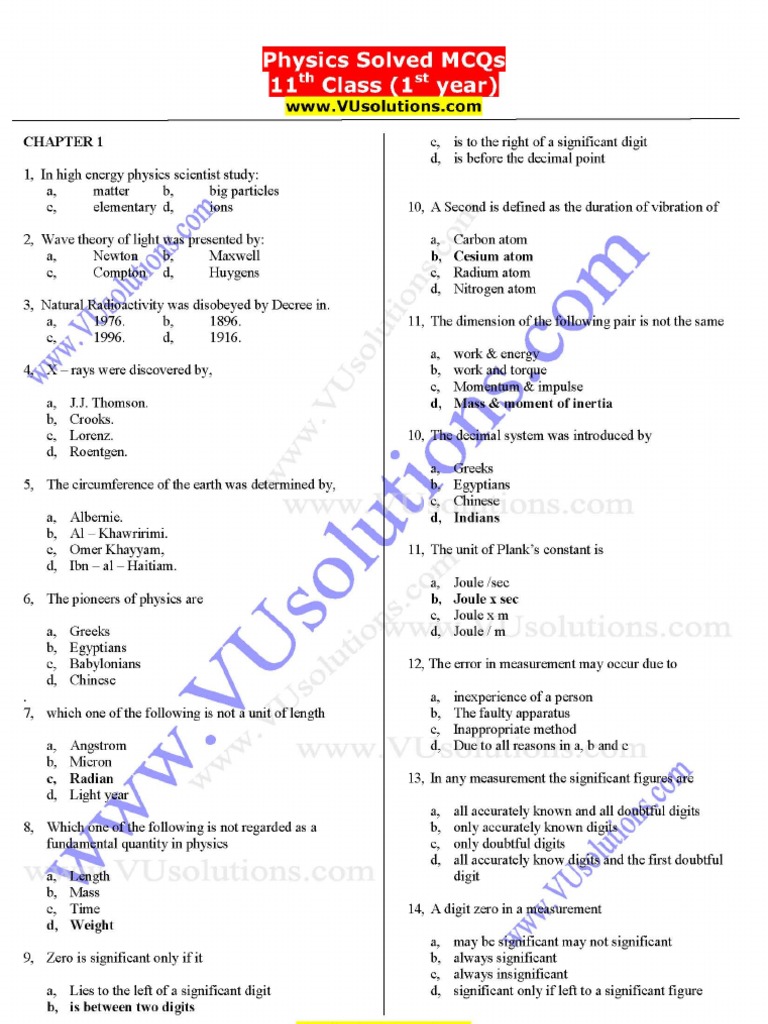 Chemistry Mcqs For Class 12 Free Download