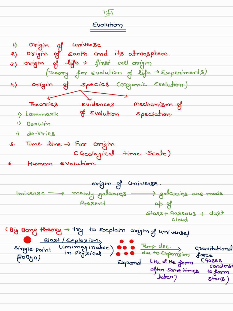 Evolution Class 12 Notes - 1 | PDF