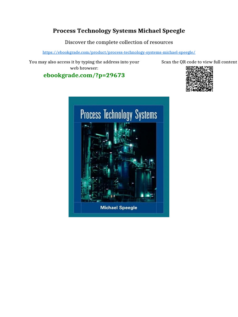 Process Technology Systems Michael Speegle Full | PDF | Intellectual ...