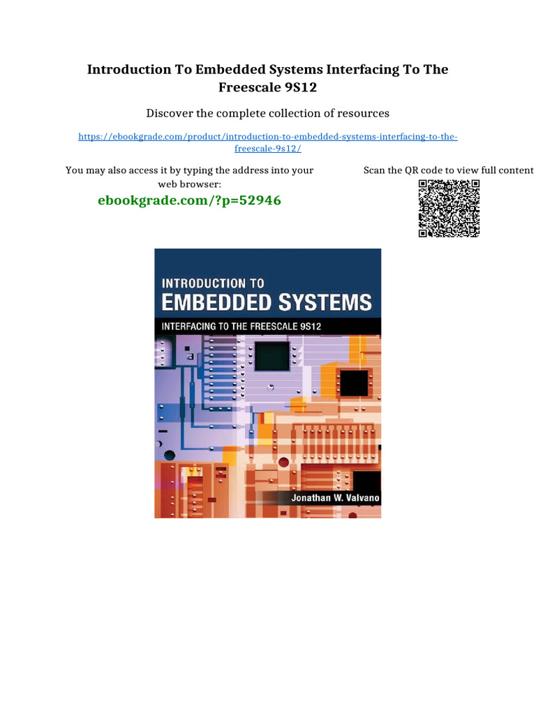 Introduction To Embedded Systems Interfacing To The Freescale 9S12 PDF ...