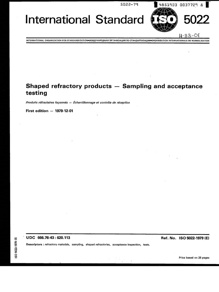 Iso 5022-1979 | PDF