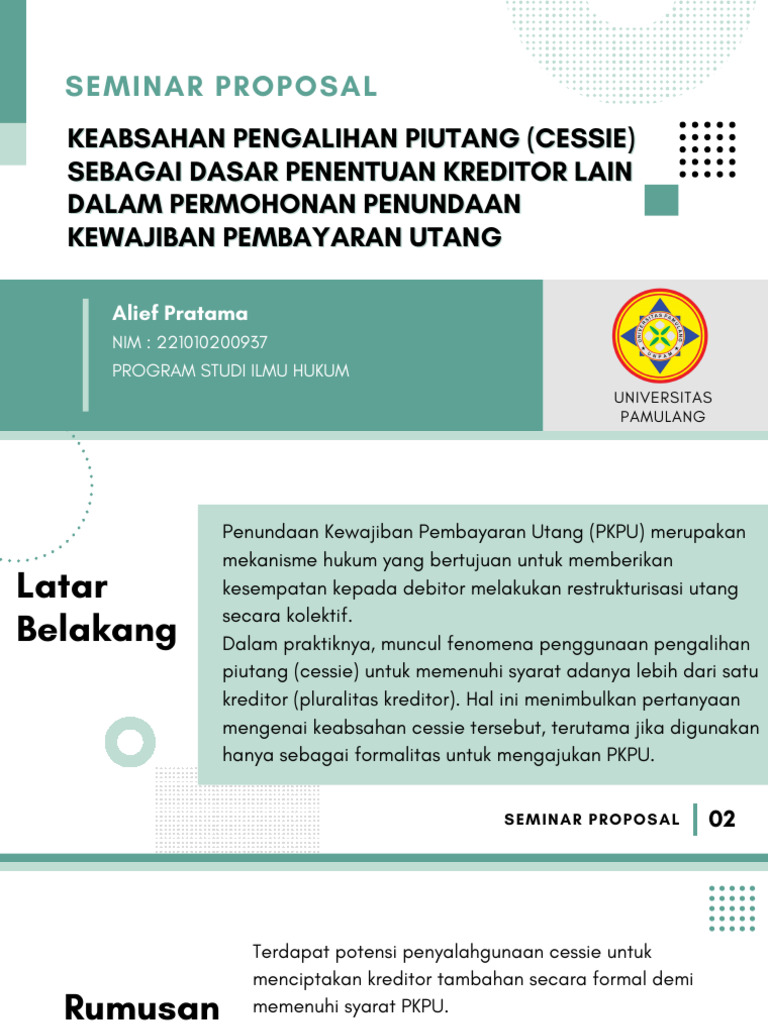 Contoh PPT Sempro | PDF