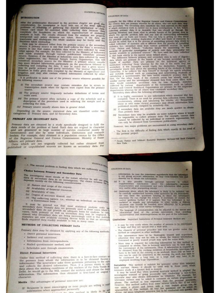 Primary Secondary Data and Questionare | PDF