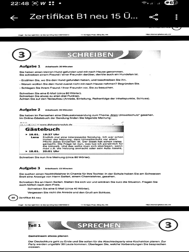 German B1 Grammar | PDF