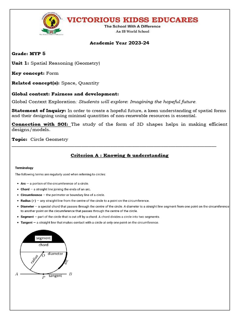 Unit 1 Circle Geometry Notes 5 | PDF