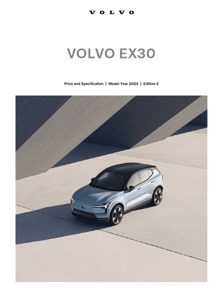 Volvo Ex30 My24 Edition 2 Price List 3 | PDF | Airbag | Vehicles