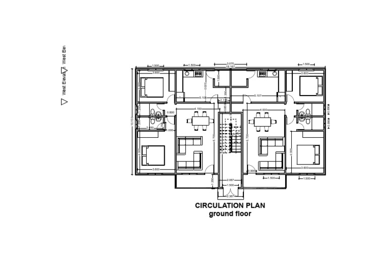 Circulation Plan and Dimension Ground Floor - 123630 | PDF