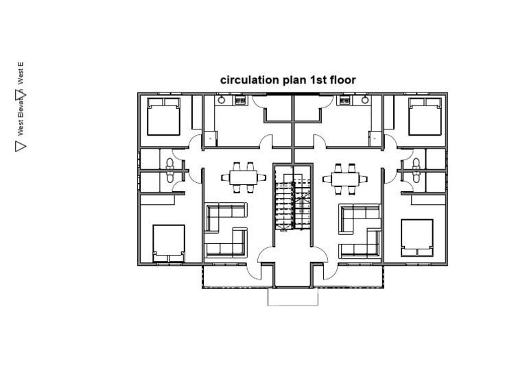 Circulation Plan and Dimension 1st Floor - 123645 | PDF