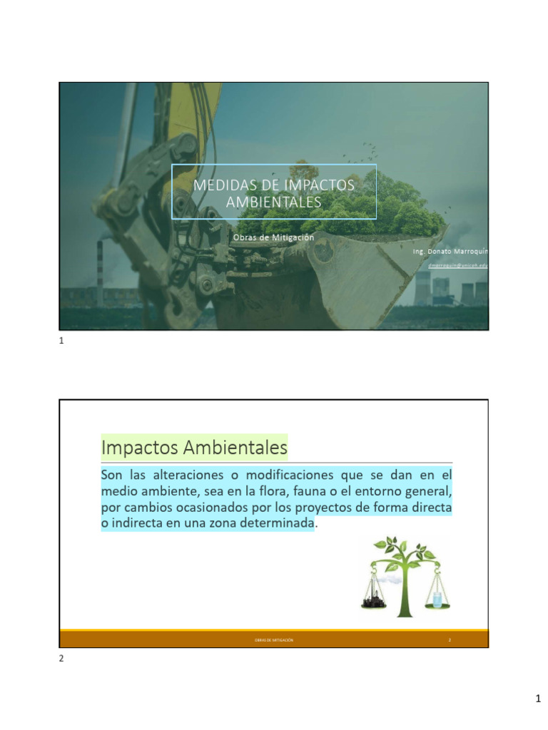Medidas de Impacto Ambiental | PDF | Entorno natural | Mitigación del ...