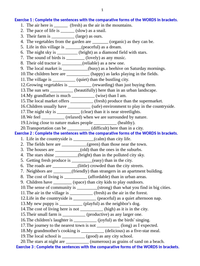 Unit 2 Comparative | PDF
