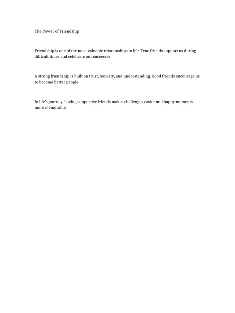 5 The Power of Friendship | PDF