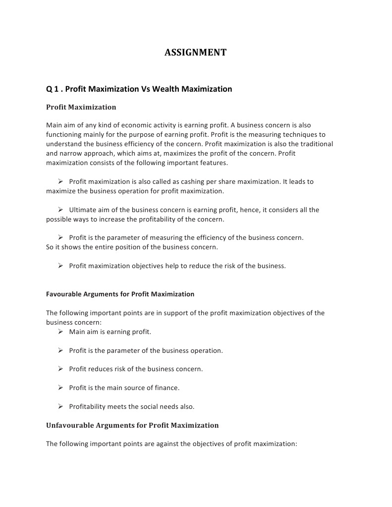 Assignment - Docx of FM | PDF